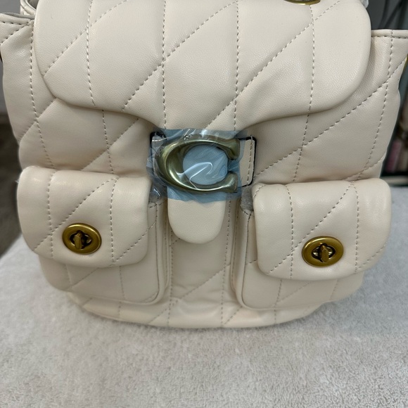 COACH Quilted Tabby Convertible Backpack - Color Chalk - Picture 11 of 14